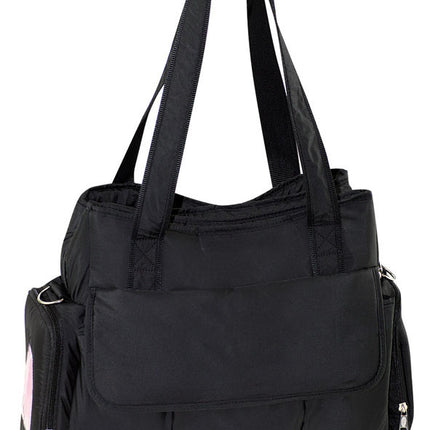 FIB Baby Nappy Bag Diaper Maternity Milk Mummy Changing Travel Tote - Black