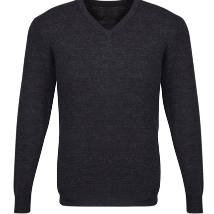 Mens Advatex Varesa Wool Pullover Jumper Cardigan V Neck - Charcoal - S
