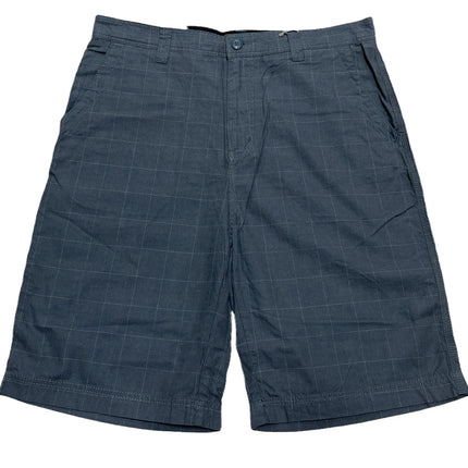 Mens 100% Cotton Summer Shorts - Check Grey - XL/36