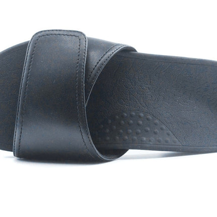 Axign Orthotic Slides Slip On Thongs Slippers Flip Flops - Black - EUR 40 (Mens UK7/Ladies US9)