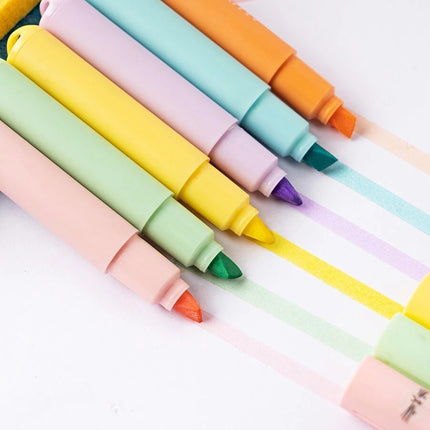 6pcs Cute Mini Pastel Highlighters