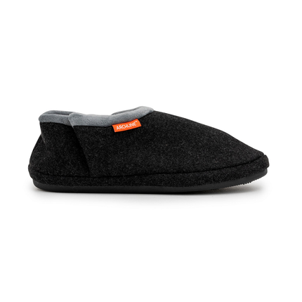 ARCHLINE Orthotic Slippers CLOSED Arch Scuffs Orthopedic Moccasins Shoes in Charcoal Marle - EUR 43