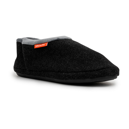 ARCHLINE Orthotic Slippers CLOSED Arch Scuffs Orthopedic Moccasins Shoes in Charcoal Marle - EUR 45