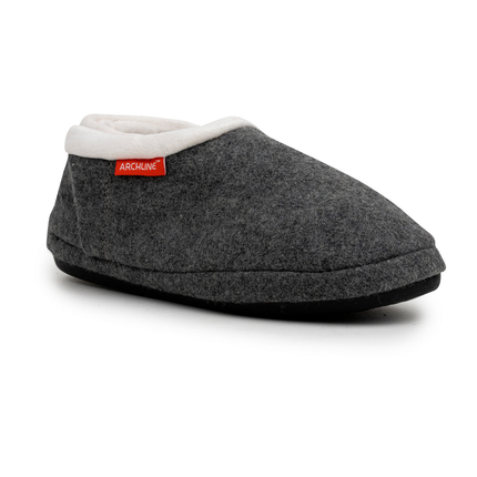 ARCHLINE Orthotic Slippers CLOSED Arch Scuffs Orthopedic Moccasins Shoes in Grey Marle - EUR 44