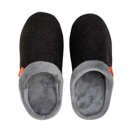 ARCHLINE Orthotic Slippers Slip On Arch Scuffs Orthopedic Moccasins in Charcoal Marle - EUR 41