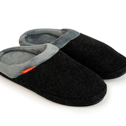 ARCHLINE Orthotic Slippers Slip On Arch Scuffs Orthopedic Moccasins in Charcoal Marle - EUR 42
