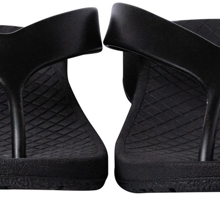 ARCHLINE Orthotic Thongs Arch Support Shoes Footwear Flip Flops Orthopedic - Black/Black - EUR 40