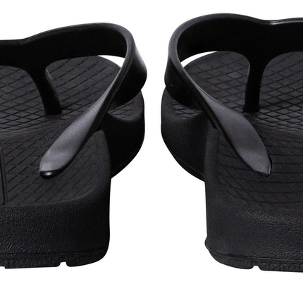 ARCHLINE Orthotic Thongs Arch Support Shoes Footwear Flip Flops Orthopedic - Black/Black - EUR 47