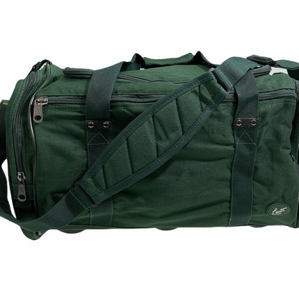 44L Travel Foldable Duffel Bag Gym Sports Luggage Travel Foldaway D-Zip Top School Bags - Bottle Green