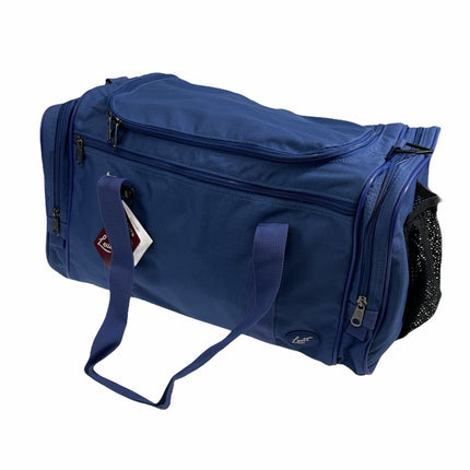 44L Travel Foldable Duffel Bag Gym Sports Luggage Travel Foldaway D-Zip Top School Bags - Royal Blue