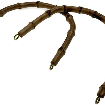 1 Pair 100% Replacement Bamboo Handles Straps Handbag Handle MADE IN JAPAN Wooden