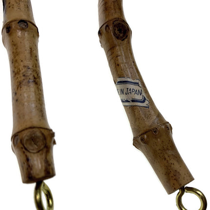 1 Pair 100% Replacement Bamboo Handles Straps Handbag Handle MADE IN JAPAN Wooden