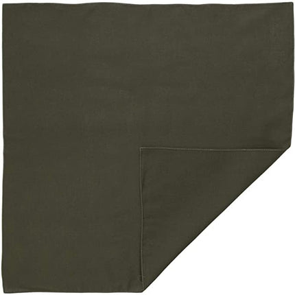 Plain Bandana 100% COTTON Head Wrap Durag Bandanna Summer Biker Scarf Mask - Army Green