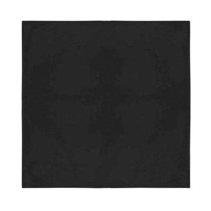 Plain Bandana 100% COTTON Head Wrap Durag Bandanna Summer Biker Scarf Mask - Plain Black