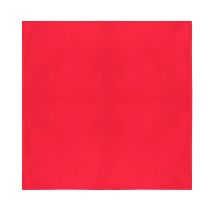 Plain Bandana 100% COTTON Head Wrap Durag Bandanna Summer Biker Scarf Mask - Red