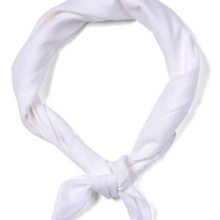 Plain Bandana 100% COTTON Head Wrap Durag Bandanna Summer Biker Scarf Mask - White