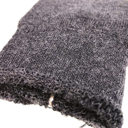 1 Pair Merino Wool Blend Woolen Work Socks Hiking Heavy Duty Warm Winter Thermal - Charcoal - 7-11