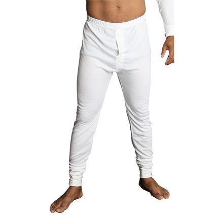 Mens Merino Wool Blend Long John Thermal Pants Underwear Thermals Warm Winter - Beige - L