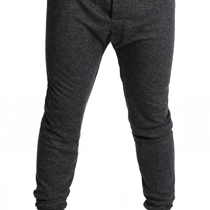 Mens Merino Wool Blend Long John Thermal Pants Underwear Thermals Warm Winter - Black - L