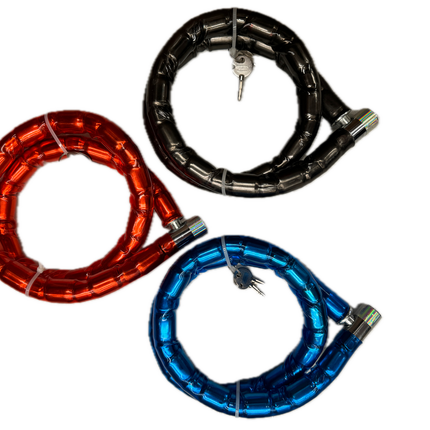 Thick Motorbike Bicycle Lock with Keys Bike Scooter Anti Theft Chain - Assorted