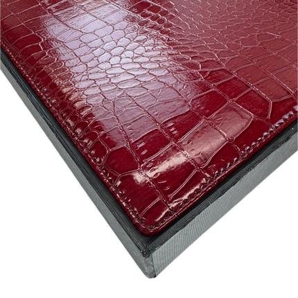 de Burg 4 Piece Table Place Mat Set Placemat with Croc Pattern - Red