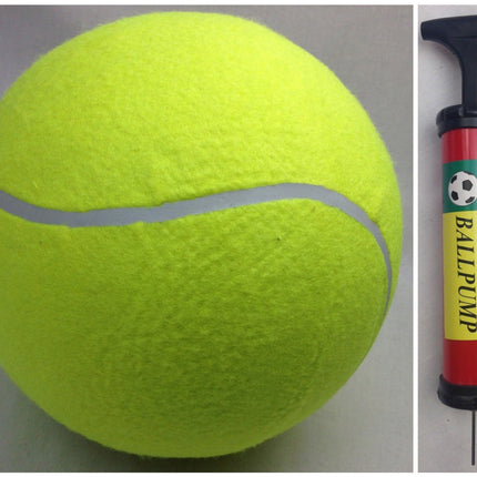 10" GIANT TENNIS BALL with BALL PUMP Air Inflator for Autographs Signatures