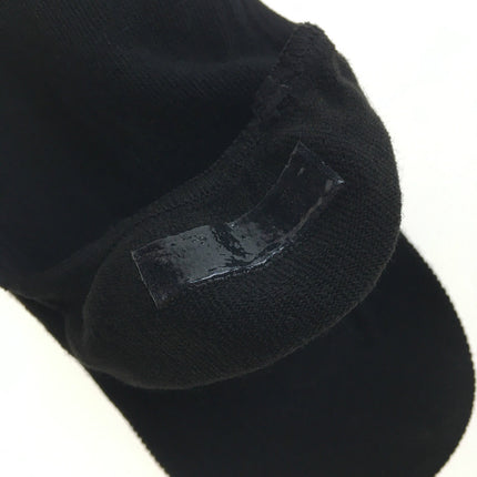 1x NO SHOW COTTON SOCKS Non Slip Heel Grip Low Cut Invisible Footlet Seamless - Black - 2-8