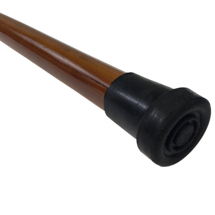 92cm WOODEN WALKING STICK Wood Cane Pole Carved Varnished Deluxe Quality Sturdy - Brown