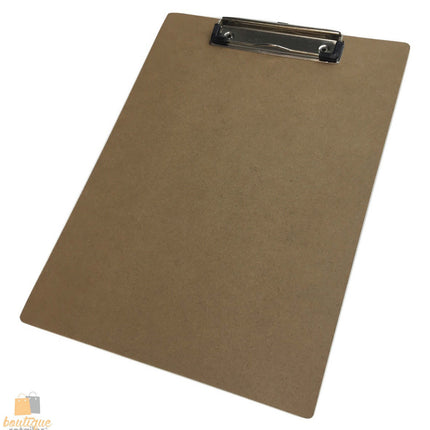WOODEN A4 CLIPBOARD Hardboard Menu Clip Office Restaurant Writing Board Holder