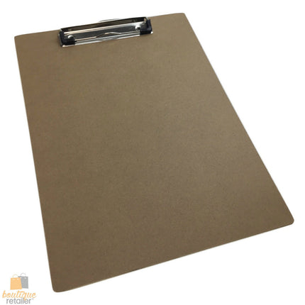 WOODEN A4 CLIPBOARD Hardboard Menu Clip Office Restaurant Writing Board Holder