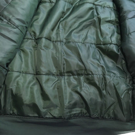 Plus Size Quilted Jacket Zip Up Classic Padded Flight Flying Winter Big & Tall - Bottle Green - 6XL