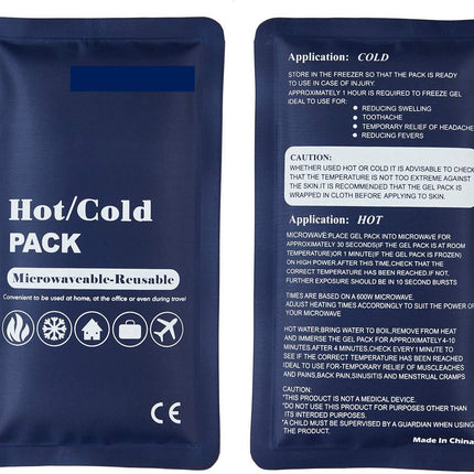 HOT COLD PACK Reusable First Aid Ice Heat Gel Packs Microwaveable Pain Relief