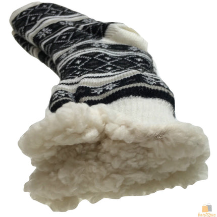 1 Pair Ladies Thick Fur Bed Socks Womens Soft Work Fluffy Slipper Non Slip - One Size