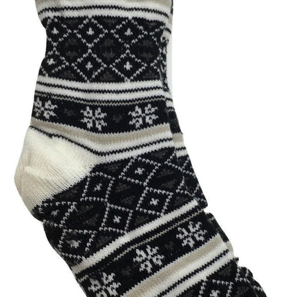 1 Pair Ladies Thick Fur Bed Socks Womens Soft Work Fluffy Slipper Non Slip - One Size