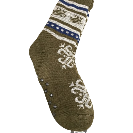 1 Pair Mens Non Slip Thick Fur Warm Winter Bed Socks Thermal Warm Cushion - One Size