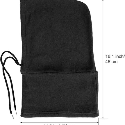 Thermal Fleece Balaclava Face Mask Beanie Hat Ski Snowboard Motorbike - Black