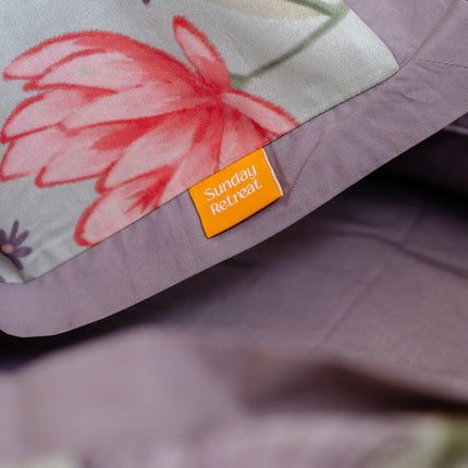 100% Cloud Cotton Duvet Quilt Cover Set w/ 2 Pillow Cases in Serena - King