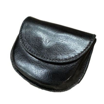 Milleni Genuine Leather Coin Purse Holder Wallet with Belt Loop - Black