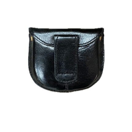 Milleni Genuine Leather Coin Purse Holder Wallet with Belt Loop - Black