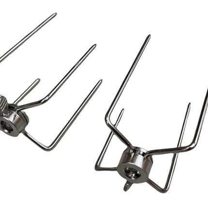 2pcs Rotisserie Spit Forks Roast Chicken Fork Kabob Skewer BBQ Spit Forks Gyro