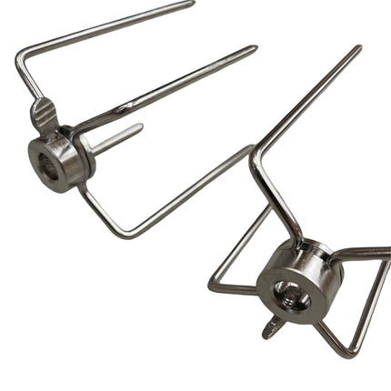 2pcs Rotisserie Spit Forks Roast Chicken Fork Kabob Skewer BBQ Spit Forks Gyro