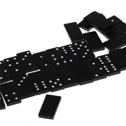 Domino Set Wooden Box Kids Children Traditional Toy 28 Dominoes