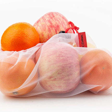 Set of 10 ECOCLAND Reusable Mesh Produce Bags Fruit Grocery Storage Washable Eco Bag
