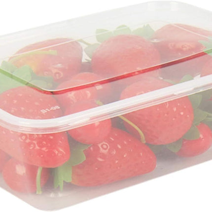 96pcs 2000ml Reusable Food Containers Plastic Meal Prep Storage w/ Lids - BPA Free (246*157*67mm)