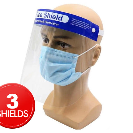 3x Safety Full Face Shield Clear Glasses Anti-Fog Eye Protector Shop Dental