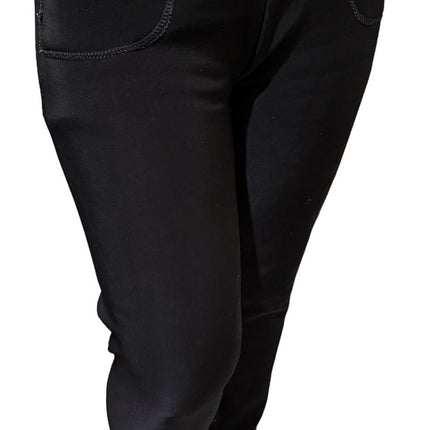 Ladies Fur Lined Thermal Leggings Womens Warm Winter Pants Stretch Skinny Leg - M/L