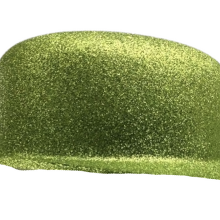 GLITTER BOWLER HAT Fancy Party Plastic Costume Cap Fun Dress Up Sparkle - Lime Green