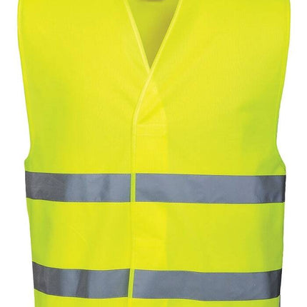 Hi Vis Safety VEST Reflective Tape Workwear Yellow ONE SIZE Night & Day Use