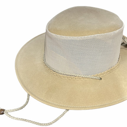 Dents Cooler Western Wide Brim Hat Sun Summer Outback Breathable - Stone - Medium