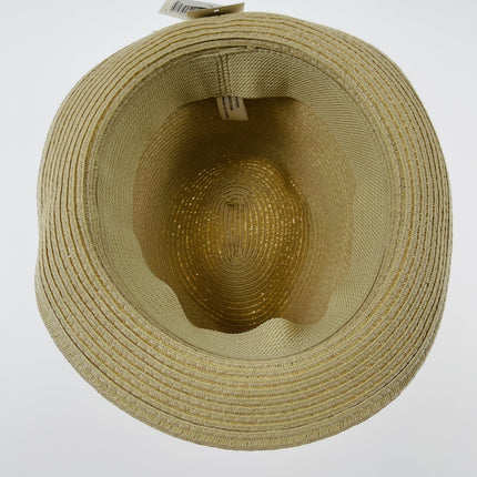 Dents Mens Straw Hat Toyo Trilby Fedora Summer Sun Stingy Brim  - Natural/Brown - S/M
